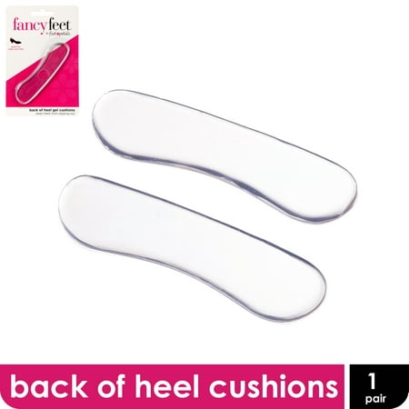 Fancy Feet Back-of-Heel Gel Cushions - One Pair of Cushioned Heels Inserts to Prevent Rubbing and Blisters from Uncomfortable (Best Way To Treat Heel Blisters)