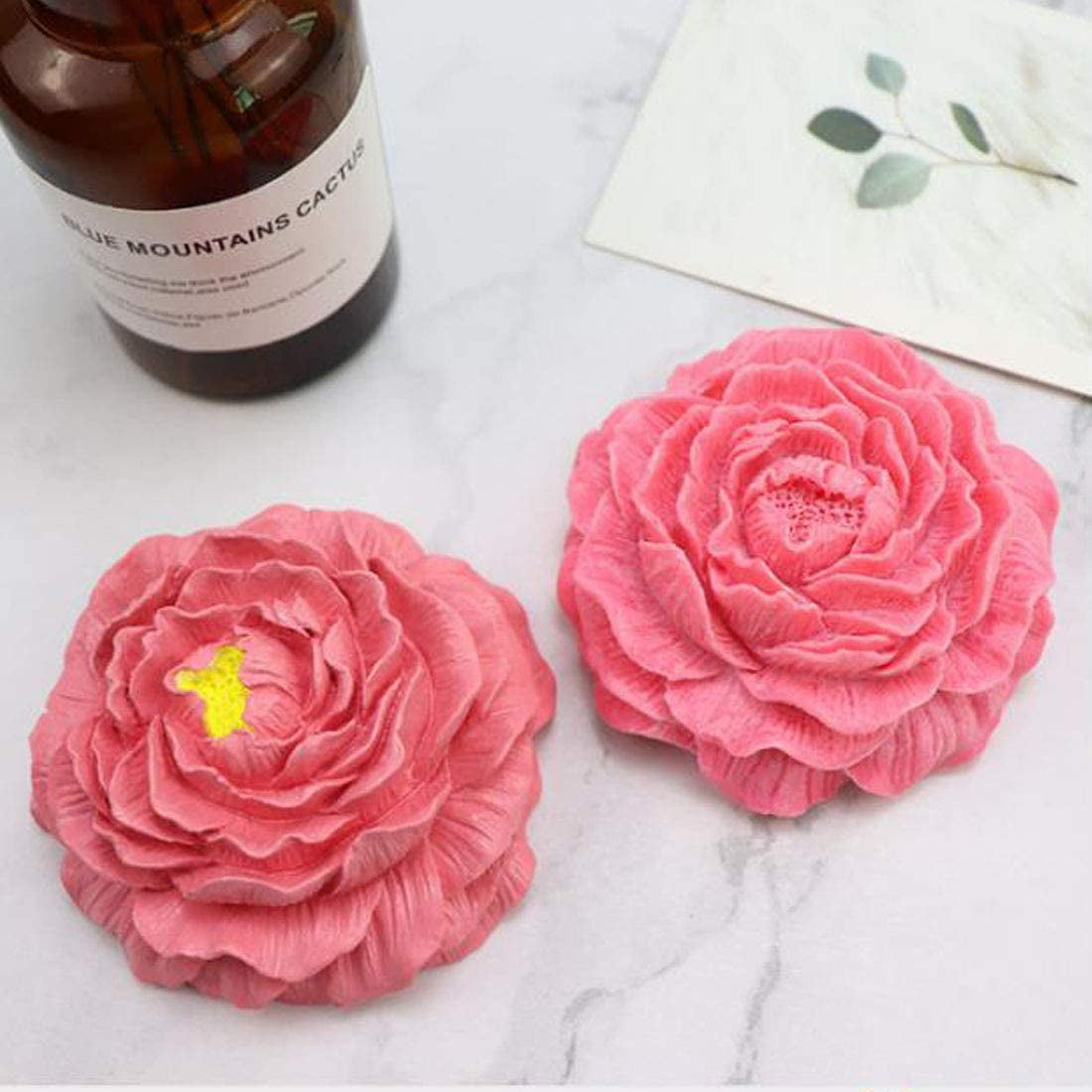 Cake Candle Decor DIY 3D Peony Flower Shape Fondant Mold Silicone SugarcraftIHRU 