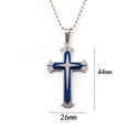 thumbnail image 3 of Oxodoi Deals Clearance Necklaces for Women Mother's Day Gifts Unisex Men Stainless Steel Cross Pendant Necklace Chain, 3 of 3