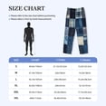 thumbnail image 4 of Gaeub Indigo Patchwork Quilt Print Mens Pajama Pants,Lounge Pants With Pockets And Drawstring-X-Large, 4 of 6