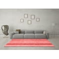 thumbnail image 3 of Ahgly Company Machine Washable Indoor Square Abstract Red Modern Area Rugs, 8' Square, 3 of 4