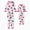 Petal Pink, variant on Girls Pajamas Christmas Snowflake Deer Allover Graphic Family Matching Loungewear 2 Pieces Pjs Set