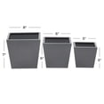 thumbnail image 3 of CosmoLiving by Cosmopolitan 8", 6", 5"W Indoor Outdoor Gray Metal Planter (3 Count), 3 of 9