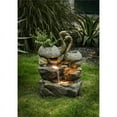 thumbnail image 2 of Luxen Home Resin Swan Couple Outdoor Fountain with LED Light, 2 of 7