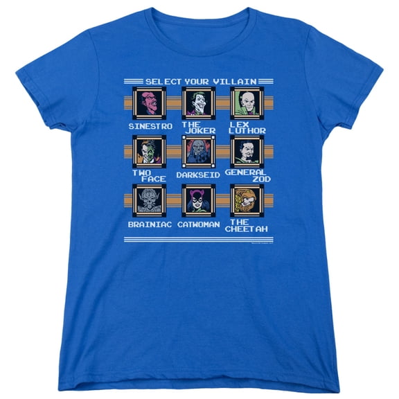 DC Comics Stage Select S/S Women's T-Shirt Royal Blue
