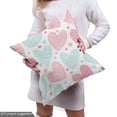 thumbnail image 5 of Ambesonne Love Fabric by the Yard Upholstery, Swirling and Striped Hearts, 10 Yards, Pastel Pink Rose, 5 of 5