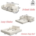 thumbnail image 2 of Llinc Store Human Dog Bed, Floor Sofa Couch, 78.7" Multi-Functional Folding Sofa Bed, 3-in-1 Teddy Fabric Foam-Filled Sleeper Pink Couch for Living Room, Guest Bed, Playroom, 2 of 9