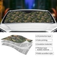 thumbnail image 5 of Disketp Windshield Sun Shade, Car Sun Shade For Front Window Camouflage Skulls Sunshades Sun Visor Protector Blocks Uv Rays Foldable, 5 of 9