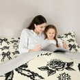 thumbnail image 5 of jejeloiu Cute Bowtie Ribbon Queen Comforter Set,Cartoon Bow Knot Bedding Sets,Beige Black Bedding Comforter Set For Girls,Super Cozy Room Decor Reversible,3-Piece, 5 of 8