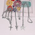 thumbnail image 4 of Conjunto de collar y gargantilla de cadena gruesa Yashi colgante de ángel y cruz de mariposa Plata, 4 of 5