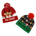 thumbnail image 5 of Christmas Hats Santa Elk Knitted Beanie Hat With LED Light Up Gift For Kids, 5 of 5