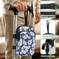 thumbnail image 5 of COEQINE Lightweight Forearm Crutch Bag for Seniors Tropical Hibiscus Navy Walking Cane Storage Pouch, with 2 Zipper Pockets, Large Capacity, Hands-Free, for Men Women, 5 of 7
