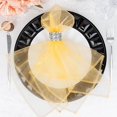 thumbnail image 6 of Balsa Circle 10 Gold Decorative 23" x 23" Sheer Organza Dinner Table Napkins Party Decorations, 6 of 8