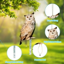 Owl To Keep Birds Owls Bird Scarers Reflective Hanging Bird Decoration Side Printed Owl To Keep Birds From Garden