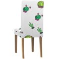 thumbnail image 2 of Funda protectora ABPHQTO para silla elástica con diseño de plantas de cactus Juego de 1, 2 of 4