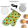 thumbnail image 3 of Salouo Sunflowers With Green Leaves for Oven Mitts and Potholders BBQ Gloves-Oven Mitts and Pot Holders Non-Slip Cooking Gloves for Cooking Baking Grilling (4-Piece Set), 3 of 6
