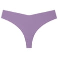thumbnail image 4 of Panties for Women,Low Rise Bikini Panties Everyday Comfortable Underwear Soft Breathable Fabric All Seasons Casual Wear Seamless Stretch Design,Womens Underwear,Purple,L, 4 of 5