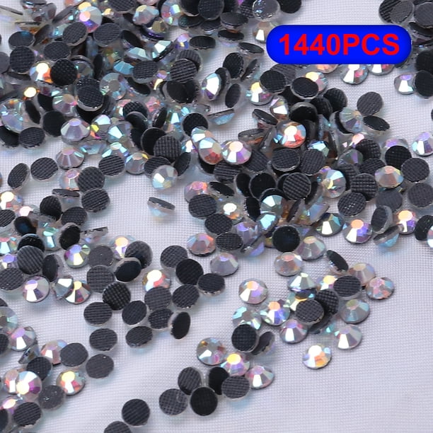 1440 Strass Hotfix Uxcell – 4 Mm, Dos Plat, Cristal, Bleu Clair (SS16)