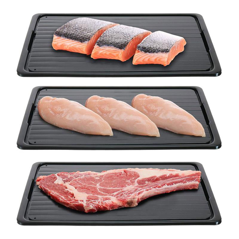 Quick Fast Thawing Defrosting Tray Kitchen Safe Defrost Thaw Frozen Meat Food