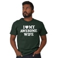 thumbnail image 5 of I Love My Awesome Wife Cute Husband Men's Graphic T Shirt Tees Brisco Brands 2X, 5 of 6