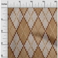 thumbnail image 2 of oneOone Cotton Poplin Brown Fabric Argyle Fabric For Sewing Printed Craft Fabric By The Yard 42 Inch Wide, 2 of 4
