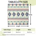 thumbnail image 2 of Vibrant Bohemian Floral Square Tablecloth 36x36 Inch with Elastic Edge, Fitted Table Cover for Indoor Outdoor Card Tables and Patio Dining, 2 of 6
