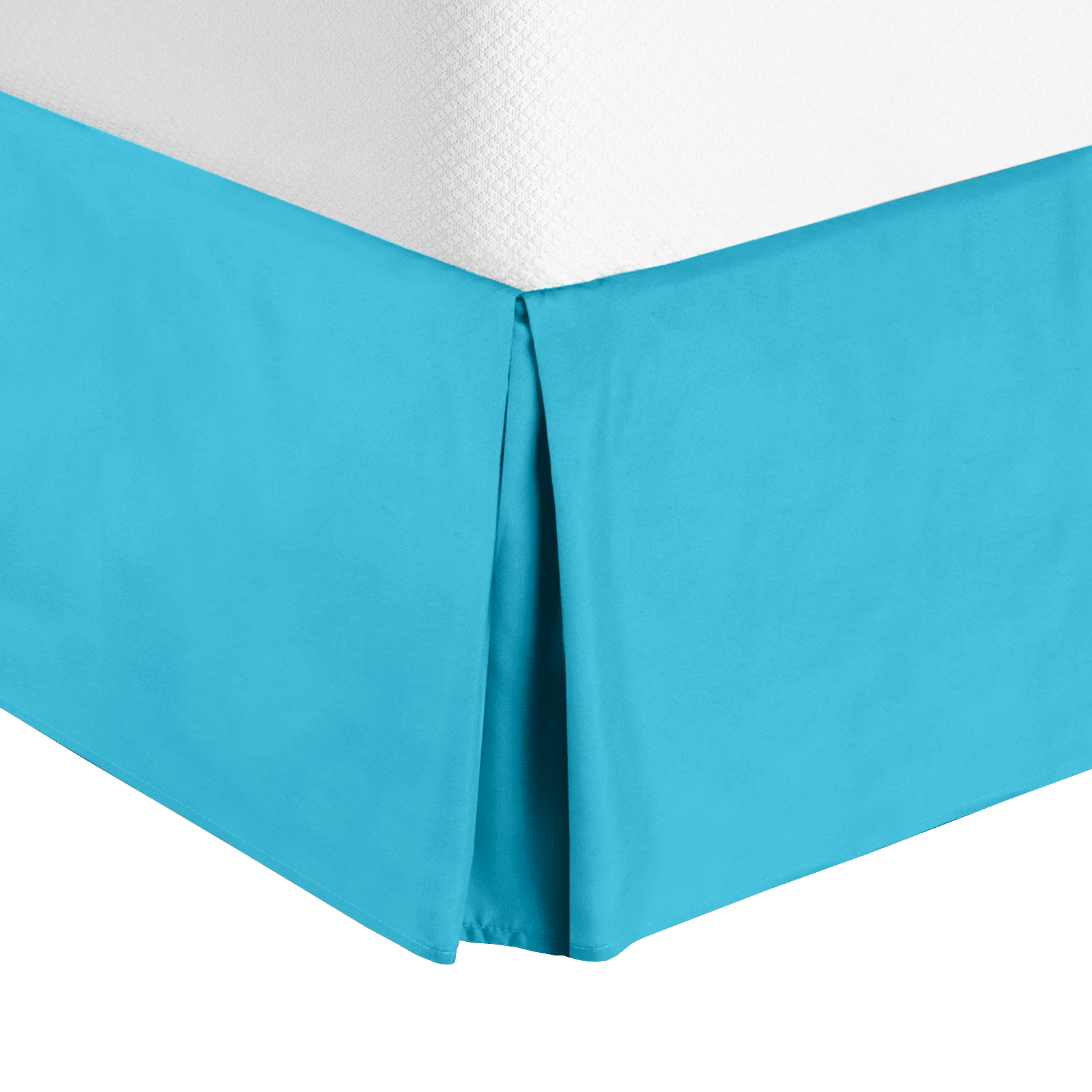 Full Hotel Luxury Pleated Tailored Bed Skirt 14” Drop Dust Ruffle Iced Blue 