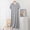 Gray, variant on Cotton Nightgowns Nightgowns for Women Sleepshirts Long Nightgowns Sleep Dress Crew Neck Short Sleeve Below-the-Knee Blue Sleep Dress for Women,L