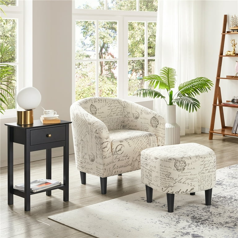 Alden Design Contemporary Upholstered Club Accent Chair with