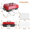 thumbnail image 4 of Portable Charcoal Grill Outdoor Moclever Tabletop Grill with Lid Small Barbecue Smoker Folding BBQ Grill for Backyard Camping Picnics Beach, 4 of 9