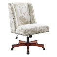 thumbnail image 1 of Linon Draper Wood Upholstered Office Chair in Beige Cow Print, 1 of 10