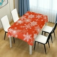 thumbnail image 7 of SKYSONIC Christmas Snowflake Tablecloth Waterproof Washable Polyester Square Table Cover Durable Tablecloth for Kitchen Dining Table Party Decor (60 X 108 Inch), 7 of 7