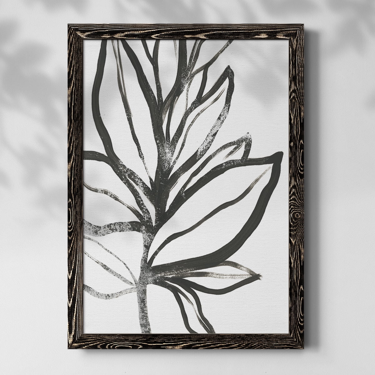 Wexford Home Leaf Instinct I - 28" x 40" Framed Canvas Print, Black