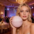 thumbnail image 2 of Pink Rhinestone Round Ball Chain Crossbody Bag Spherical Evening Handbag For Women Wedding Party Prom Shoulder Purse, 2 of 6
