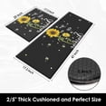 thumbnail image 6 of Anti-Fatigue Sunflower Kitchen Rug Set of 2 Cushioned Black Kitchen Mats for Floor, Summer Bees Standing Mat Waterproof Non-Slip Kitchen Mats and Rugs PVC Ergonomic Comfort Foam Kitchen Decor, 6 of 6