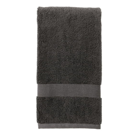 Better Homes & Gardens Signature Soft Solid Cotton Hand Towel, Grey Shadow