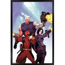 Marvel Comics - Deadpool and Domino Wall Poster, 14.725" x 22.375", Framed