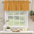 thumbnail image 2 of 2 Pack Valances for Window, Orange Spring Leaves Short Curtains for Kitchen Bedroom Living Room, Pastoral Botanical Striped Flowers Rod Pocket Small Window Treatment Valance Drapes 42 x 18 Inch, 2 of 8