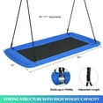 thumbnail image 3 of Gymax 60'' Kids Giant Tree Rectangle Swing 700 lbs w/ Adjustable Hanging Ropes Blue, 3 of 10