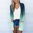 thumbnail image 2 of ZQGJB Lightweight Cardigans for Women Fall Trendy Thin Jacket Open Front Kimono Cardigan Cover Ups Tie Dye Printed Loose Fit Casual Outwear Top with Pockets Mint Green L, 2 of 5