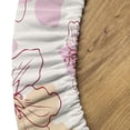 thumbnail image 5 of Ambesonne Soft Pink Fitted Round Tablecloth, Flowers Boho Neutral Art, 45"- 56" Diameter, Cream Peach Soft Pink, 5 of 5