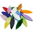 thumbnail image 6 of 80g/2.82oz 32pcs/24pcs Leaf Shaped Petal Stained Mosaic Tiles Oval Translucent Mica Glass DIY Handmade Art Craft Decoration, 6 of 7