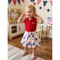 thumbnail image 5 of BemeyourBBs Toddler Baby Girl 4th of July Outfit I Love USA Patriot Independence Day Outfit Infant Baby Girl Summer Clothes Sleeveless Lapel Ribbed Tank Tops Star Heart Print Pleated Skirt Set, 5 of 9