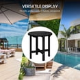 thumbnail image 4 of WestinTrends Malibu Outdoor Side Table – All-Weather Poly Lumber Adirondack Round Patio End Table, Black, 4 of 12