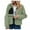 Green, variant on felwors Womens Fuzzy Fleece Jacket Fall Casual Long Sleeve Cropped Sherpa Button Down Shacket Coats Outwear With Pockets Beige, XXL