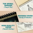 thumbnail image 2 of Netecom Christmas Enchanted Coloring Book Spiral Bound For Adults, A5 Wooden Cover, 30 Charming Coloring Pages of Mystical Christmas Worlds for Stress Relief and Relaxation, 2 of 6