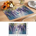 thumbnail image 6 of Purple Flower Placemats Set of 12, Spring Blue Butterfly Romantic Wisteria Floral Watercolor Non-Slip Place Mats Washable Table Mats for Kitchen Dining Table Decorations Indoor/Outdoor, 6 of 9