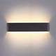 thumbnail image 1 of Lámpara de pared interior LED de 14W Lámpara de pared blanca cálida de 40 cm, diseño simple negro cepillado para dormitorio, sala de estar y baño, 1 of 1