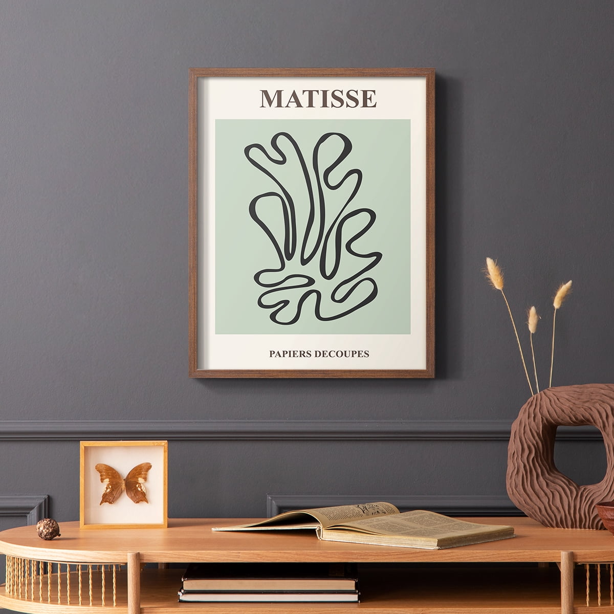 Matisse CXIV Framed Print in Brown Solid Wood 11 x 14 Framed Print