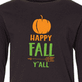 thumbnail image 4 of Inktastic Happy Fall Y'all, Pumpkin, Arrow - Orange Green Long Sleeve Youth T-Shirt, 4 of 5